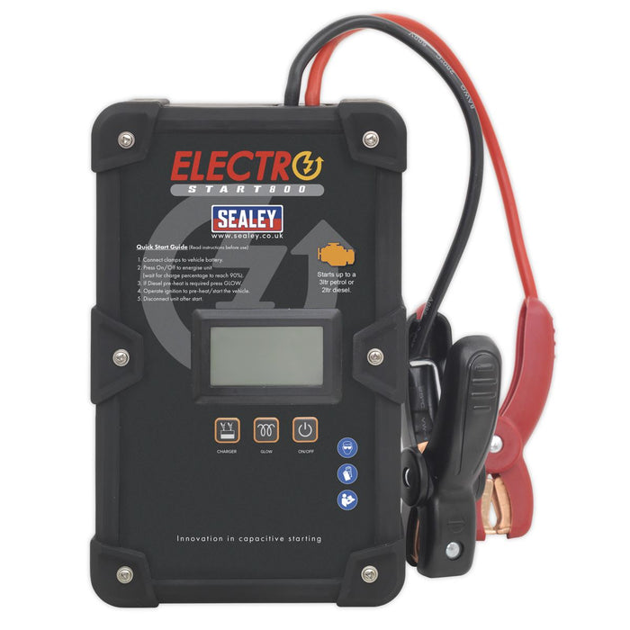 Sealey 800A 12V ElectroStart Batteryless Power Start Portable Car Jump Starter Sealey  - Dynamic Drive