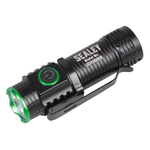 Sealey Super Beam 1000lm Rechargeable SMD LED 10W Pocket Light LED1000SB Sealey - Dynamic Drive