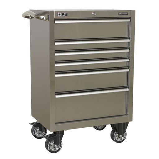 Sealey Rollcab 6 Drawer 675mm Stainless Steel Heavy-Duty PTB67506SS Sealey - Dynamic Drive
