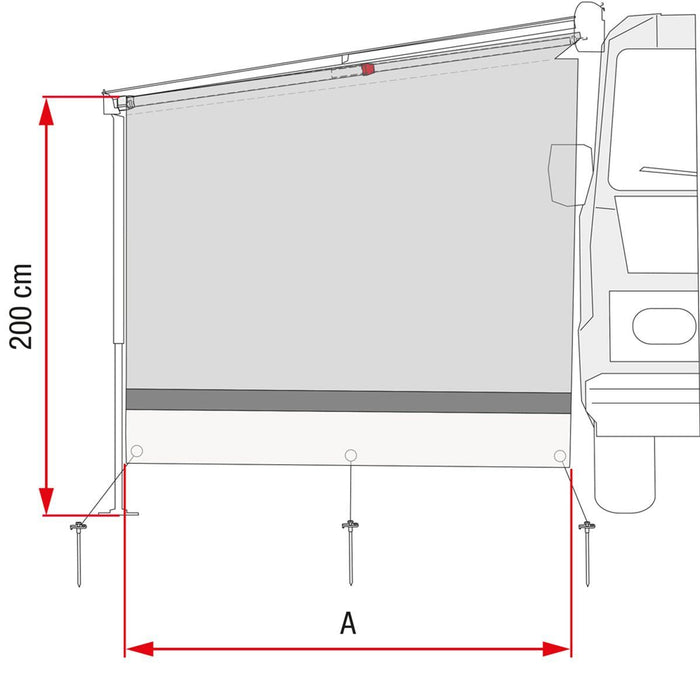Fiamma Sun View Side for F45/F70/F65/F80 Side Sun Shade Fiamma - Dynamic Drive