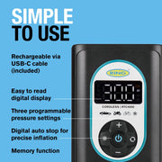 Ring Automotive RTC4000 cordless tyre inflator air compressor car pump. Recharge Ring Automotive - Dynamic Drive