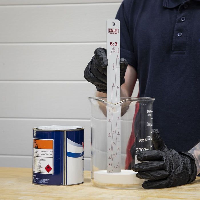Sealey Aluminium Paint Measuring Stick 5:1/5:3 PA08 Sealey - Dynamic Drive