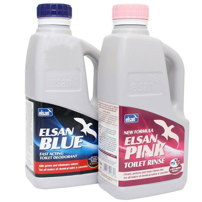 Elsan Blue 1L & Pink 1L Chemical Toilet Cleaner Elsan - Dynamic Drive