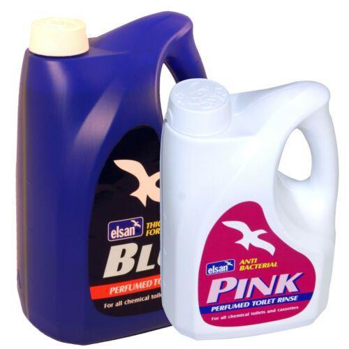 Elsan Blue 4L & Pink 2L Toilet Fluid Chemical Elsan - Dynamic Drive