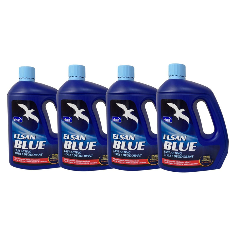 Elsan Blue 4L x 4 Multipack Perfumed Toilet Fluid Elsan - Dynamic Drive