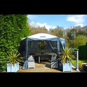 Event Garden Gazebo 3.6m x 3m Outdoor Marquee Party Tent Shelter Pavilion Maypole - Dynamic Drive