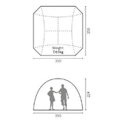 Event Shelter Royal Leisure 3.5X3.5X2.3M Outdoors Garden Gazebo Camping Festival Royal - Dynamic Drive