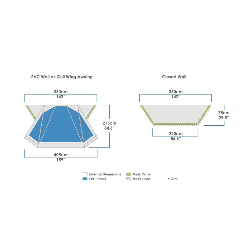 Zempire Evo TL Awning Wall Set Tent Accessory Zempire - Dynamic Drive