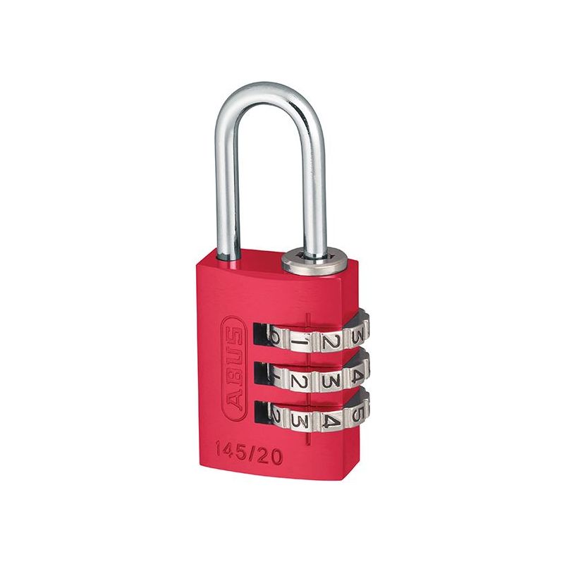 Abus Mechanical 145/20 20mm Aluminium Combination Padlock Red 46569 ABUS Mechanical - Dynamic Drive