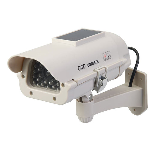 Silverline Solar-Powered Dummy CCTV Camera with LED Solar-Powered Silverline - Dynamic Drive