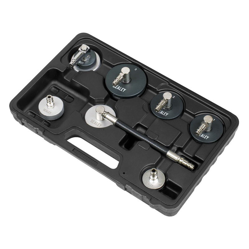 Sealey Brake & Clutch Pressure Bleeder Cap Set 7pc VS0204C Sealey - Dynamic Drive