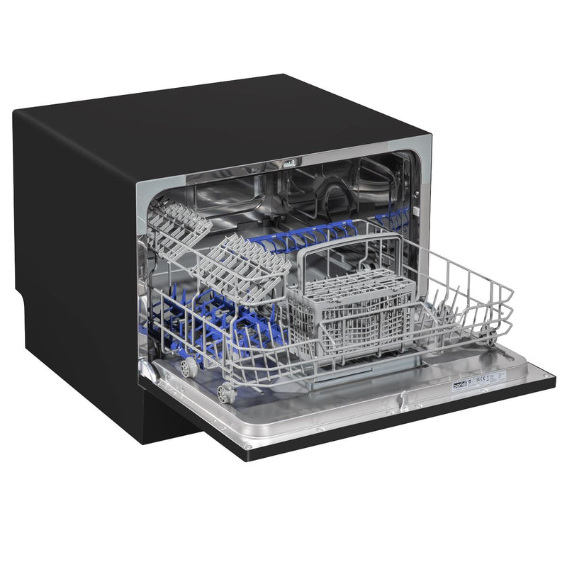Baridi Tabletop Dishwasher 6 Place Settings 6.5L Capacity - Black DH85 Baridi - Dynamic Drive