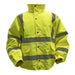Worksafe Hi-Vis Yellow Jacket with Quilted Lining Elasticated Waist & Cuffs XXL Worksafe - Dynamic Drive