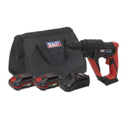Sealey Cordless Rotary Hammer Drill Kit 20V SV20 Series SDS Plus 2 Batteries Sealey - Dynamic Drive