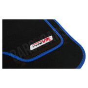 Saxon VR Blue Embroidered Edging Car Mat Set (Front & Rear) Universal Sakura  - Dynamic Drive