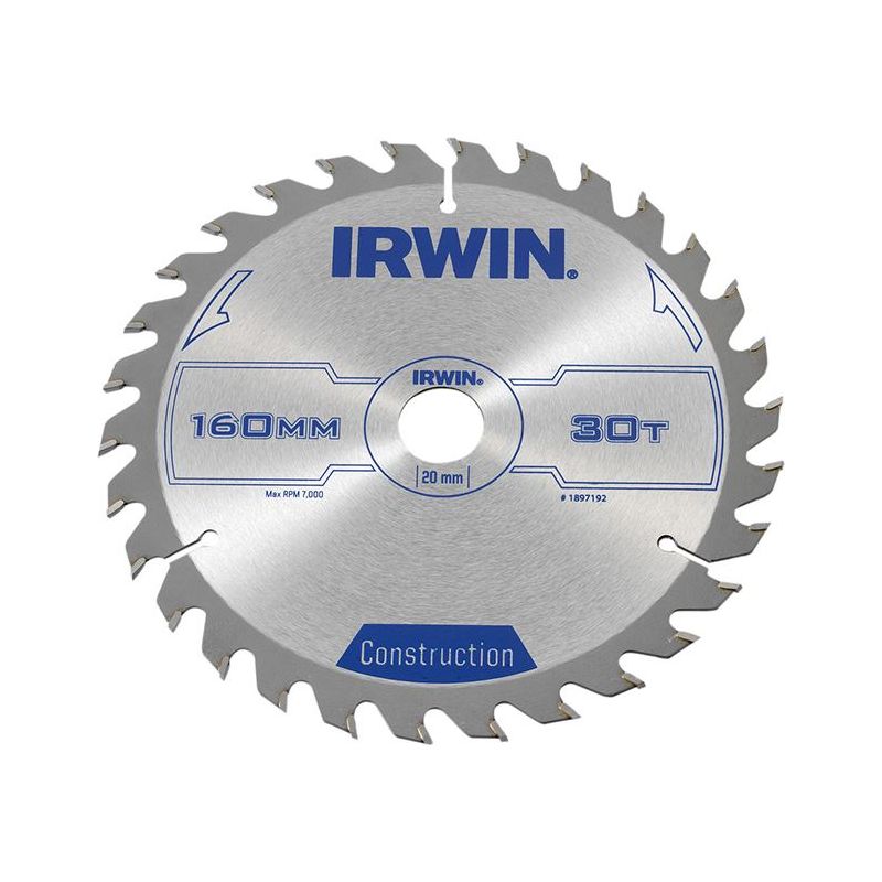 Irwin® Construction Circular Saw Blade 160 x 20mm x 30T ATB IRWIN® - Dynamic Drive