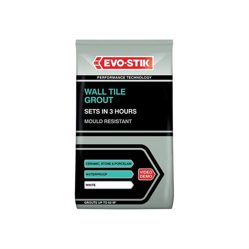 Evo-Stik Wall Tile Grout Mould Resistant White 1.5kg EVO-STIK - Dynamic Drive