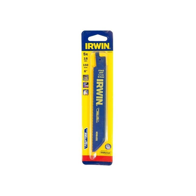 Irwin® 618R Sabre Saw Blade Metal Cutting 150mm 18 TPI Pack of 5 IRWIN® - Dynamic Drive
