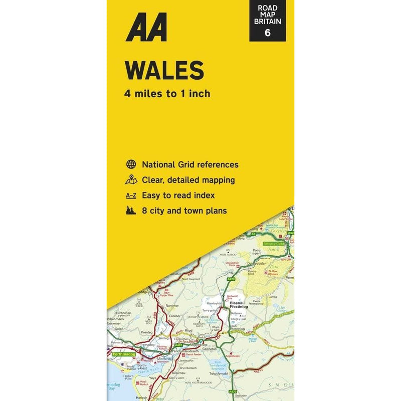 AA Wales Road Map 9780749582852 AA - Dynamic Drive