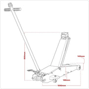 Sealey Long Reach High Lift Commercial Trolley Jack 2 Tonne 2201HL Sealey - Dynamic Drive