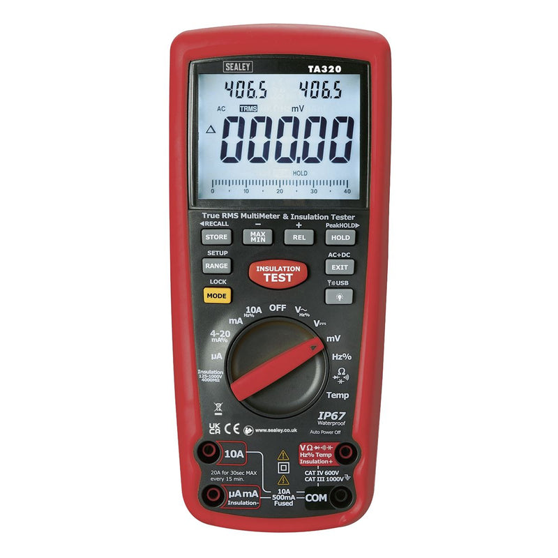 Sealey Digital Automotive Analyser/Insulation Tester Hybrid Vehicles TA320 Sealey - Dynamic Drive