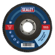 Sealey 115mm Zirconium Flap Discs 120Grit 22mm Bore - Pack of 10 FD11512010 Sealey - Dynamic Drive