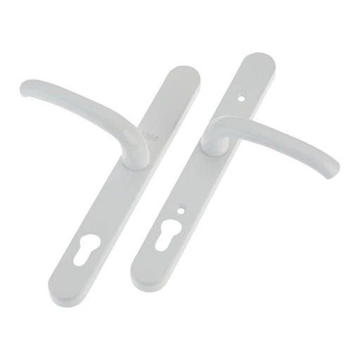 Yale Locks Retro Door Handle PVCu Polished PVD White Finish Yale Locks - Dynamic Drive
