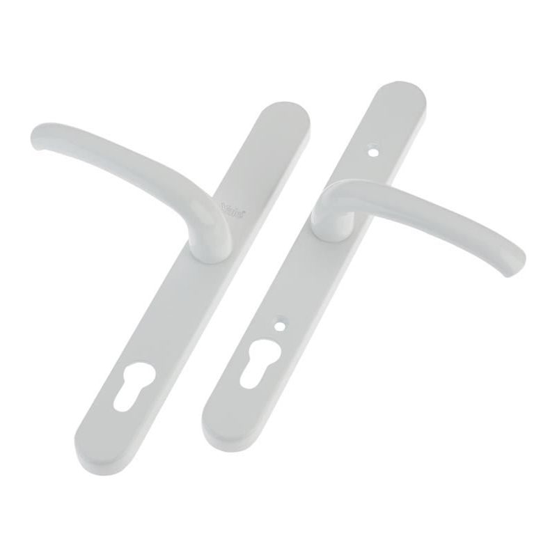 Yale Locks Retro Door Handle PVCu Polished PVD White Finish Yale Locks - Dynamic Drive