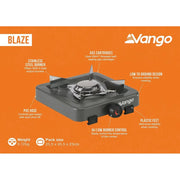Vango Blaze Grey Camping Stove Vango - Dynamic Drive