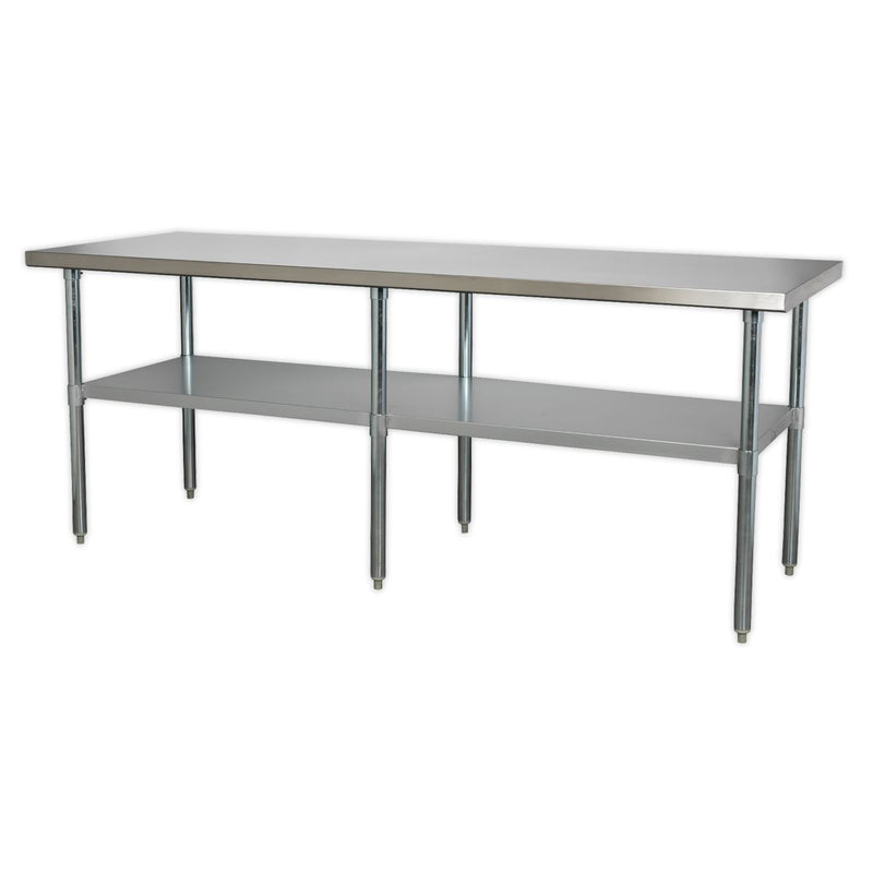Sealey Stainless Steel Workbench 2.1m AP2184SS Sealey - Dynamic Drive