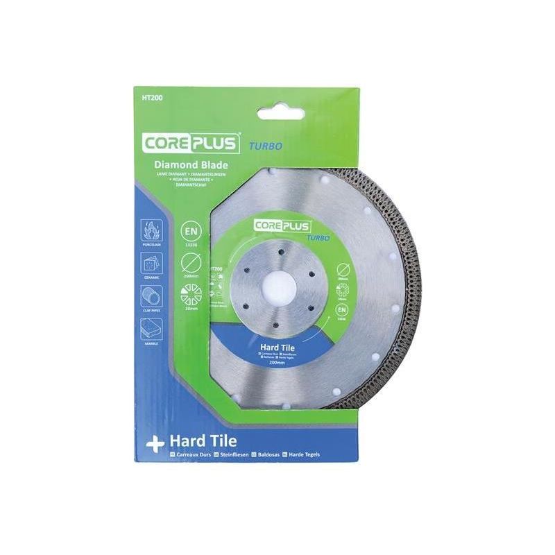 Coreplus HT200 Hard Tile Turbo Diamond Blade 200mm CorePlus - Dynamic Drive