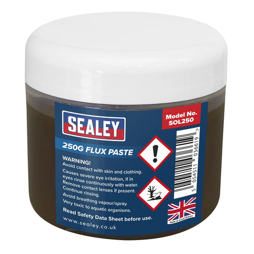 Sealey SOL250 Solder Flux Paste 250g Tub Soldering Electronic Copper Cleaning Sealey  - Dynamic Drive