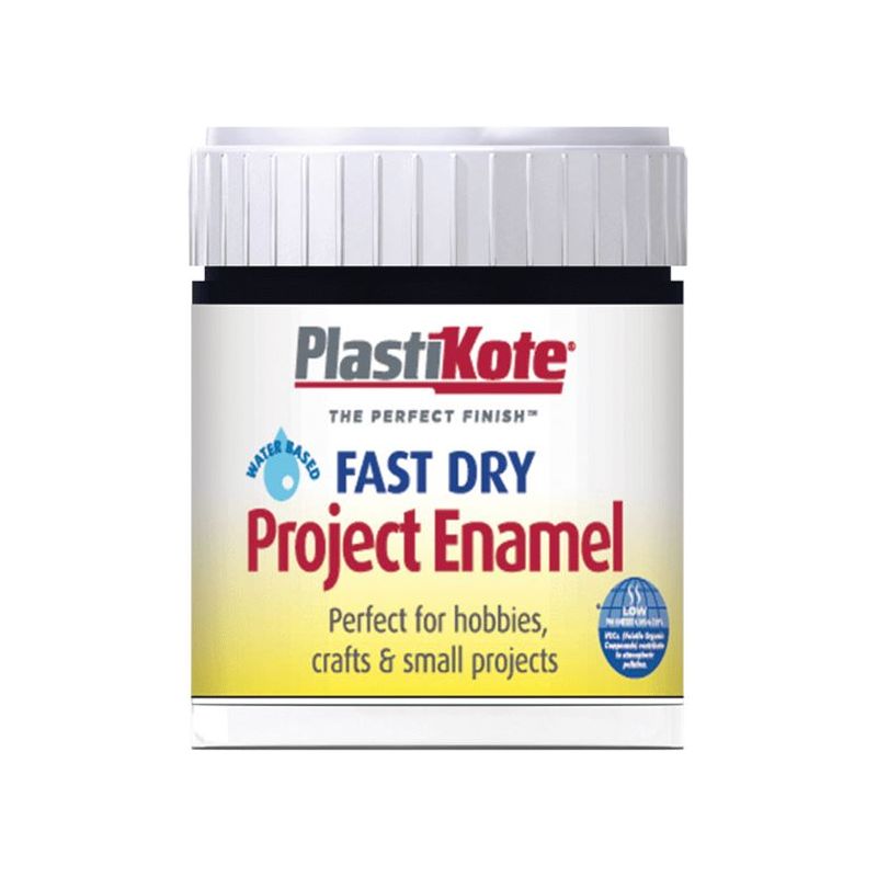 Plastikote Fast Dry Enamel Paint B2 Bottle Matt Black 59ml PlastiKote - Dynamic Drive