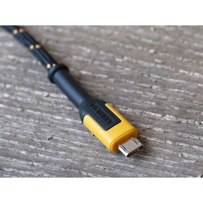 Dewalt Telecoms USB A to USB-Micro Reinforced Charging Cable 1.8m (6ft) DEWALT Telecoms - Dynamic Drive