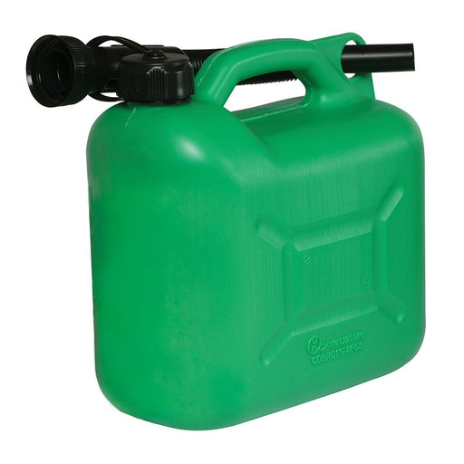 Silverline Plastic Fuel Can 5Ltr Green Silverline - Dynamic Drive