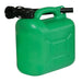 Silverline Plastic Fuel Can 5Ltr Green Silverline - Dynamic Drive