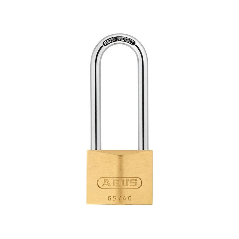 Abus Mechanical 65/40mm Brass Padlock 63mm Long Shackle Carded ABUS Mechanical - Dynamic Drive