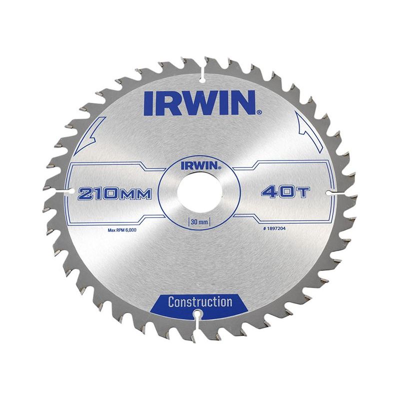 Irwin® Construction Circular Saw Blade 210 x 30mm x 40T ATB IRWIN® - Dynamic Drive