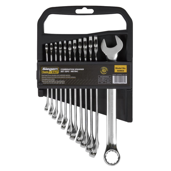 Sealey Combination Spanner Set 12pc Metric S0563 Siegen by Sealey - Dynamic Drive