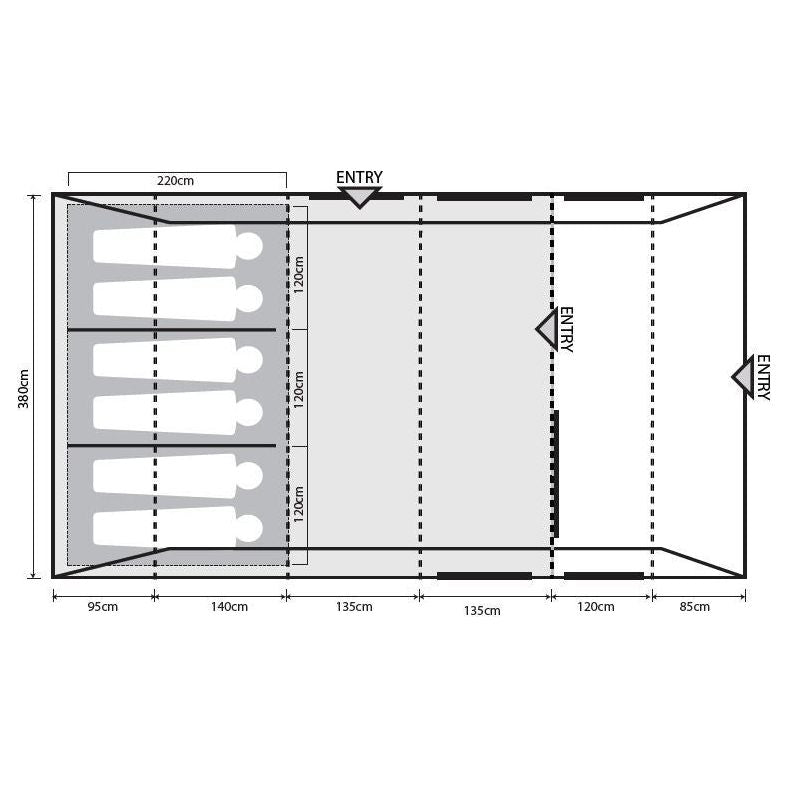 Outdoor Revolution Camp Star 600PC DT Poled Tent Bundle Outdoor Revolution - Dynamic Drive