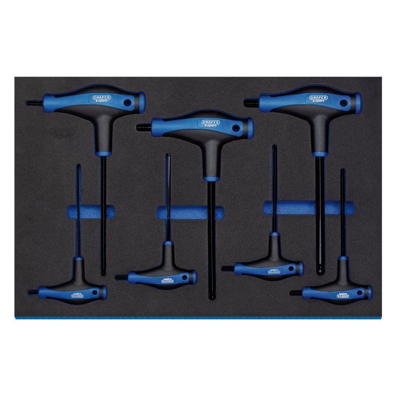 Draper T' Handle Ball End Hexagon Key Set in 3/4 Drawer Eva Insert Tray (7 Piece Draper - Dynamic Drive