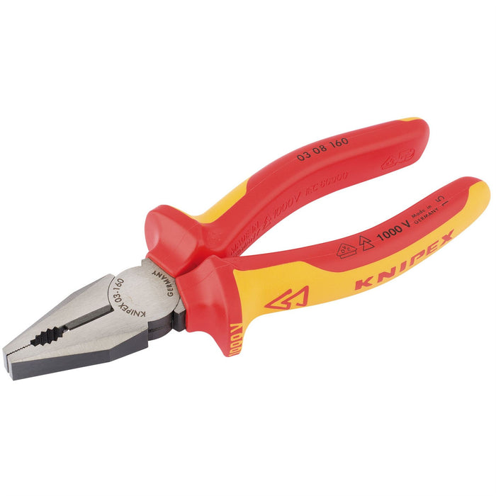 Draper Knipex 03 08 160UKSBE VDE Fully Insulated Combination Pliers, 160mm 32019 Draper - Dynamic Drive