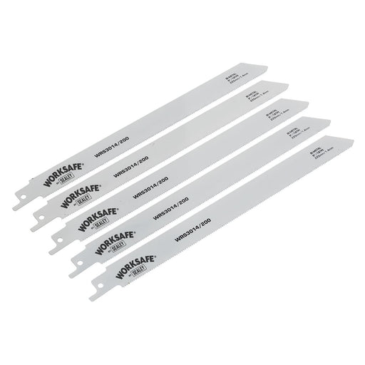 Sealey Reciprocating Saw Blade Metal 225mm 18tpi Pack of 5 WRS3014/200 Sealey - Dynamic Drive