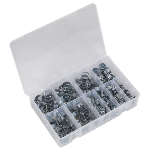 Sealey Mini Hose Clip Assortment 100pc AB042MH Sealey - Dynamic Drive
