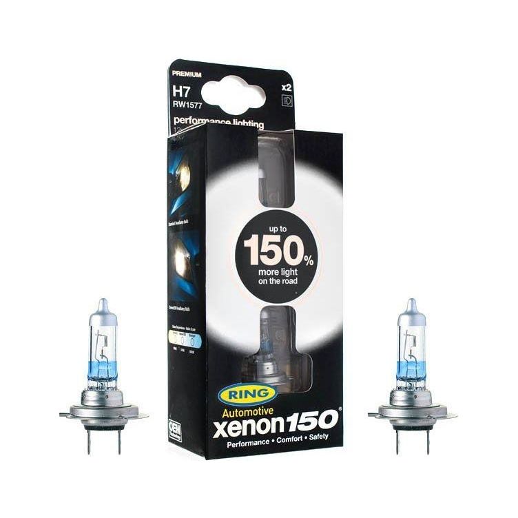 Ring Xenon150 H7 12v Car 150% Brighter Upgrade Bulbs Headlight Headlamp Ring  - Dynamic Drive