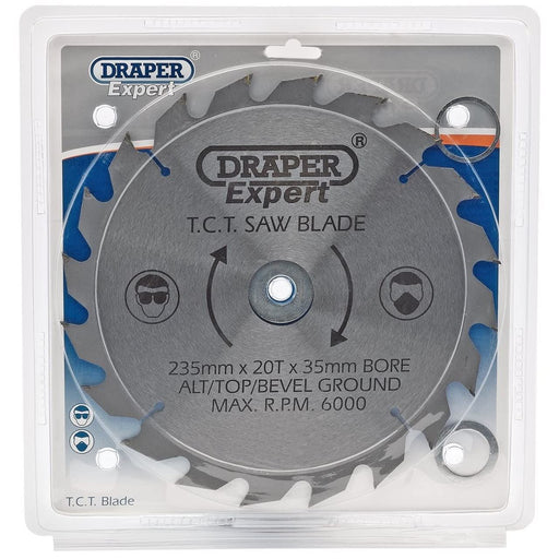 Draper Expert TCT Saw Blade, 235 x 35mm, 20T 09483 Draper - Dynamic Drive