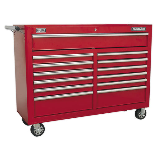 Sealey Rollcab 13 Drawer with Ball-Bearing Slides Red AP5213T Sealey - Dynamic Drive