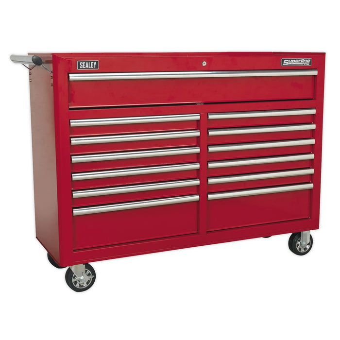 Sealey Rollcab 13 Drawer with Ball-Bearing Slides Red AP5213T Sealey - Dynamic Drive