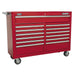 Sealey Rollcab 13 Drawer with Ball-Bearing Slides Red AP5213T Sealey - Dynamic Drive