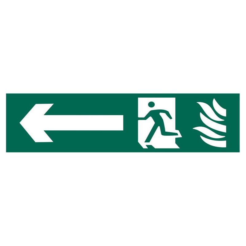 Scan Running Man Arrow Left - PVC Sign 200 x 50mm Scan - Dynamic Drive